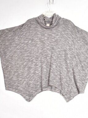 Faded Glory Women's Large Poncho Shrug Cape Grey